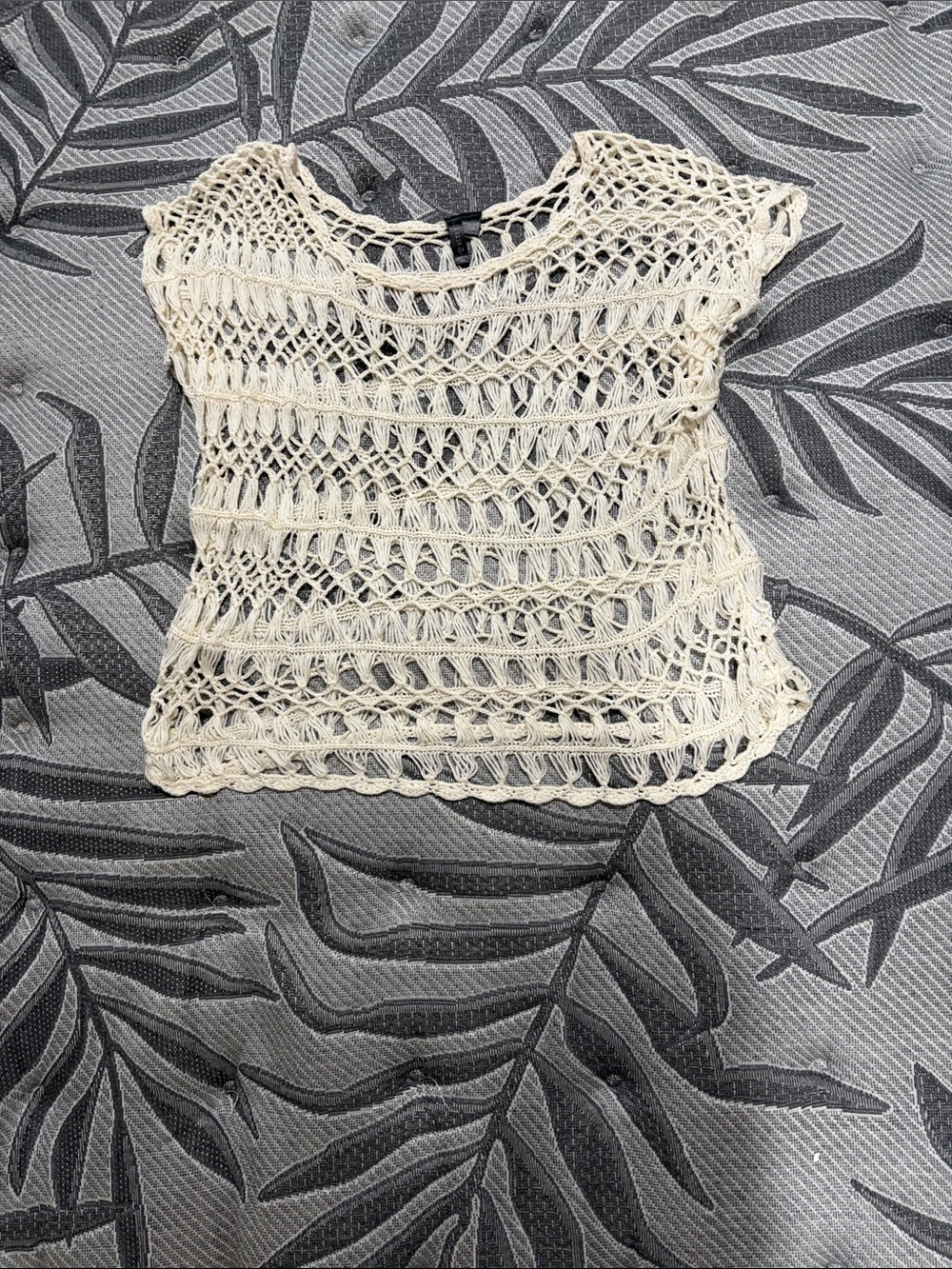Full Tilt Crochet Knit Camisole Top - Cream